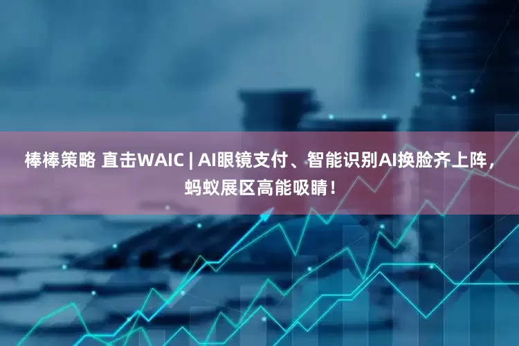 棒棒策略 直击WAIC | AI眼镜支付、智能识别AI换脸齐上阵，蚂蚁展区高能吸睛！