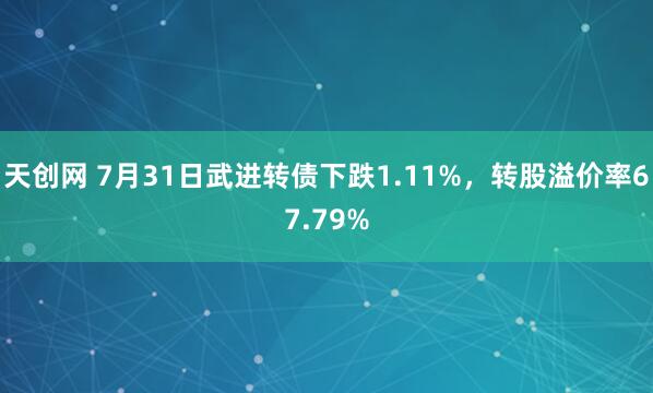 天创网 7月31日武进转债下跌1.11%，转股溢价率67.79%